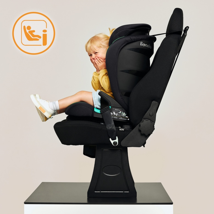 Lionelo - NEAL i-Size turvaistuin 100–150 cm Black Onyx