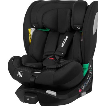 Lionelo - Pyörivä turvaistuin jalustalla BRAAM AIR i-Size 40-150 cm Black Carbon