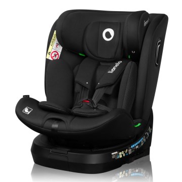 Lionelo - Pyörivä turvaistuin jalustalla BRAVE i-Size 40-150 cm Black Carbon