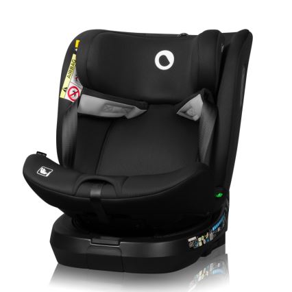 Lionelo - Pyörivä turvaistuin jalustalla BRAVE i-Size 40-150 cm Black Carbon