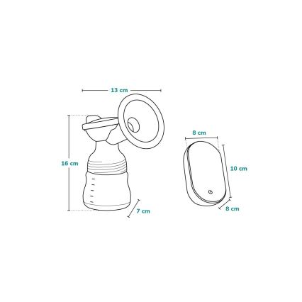 Lionelo - Sähköinen ladattava rintapumppu FIDI GO 5V 1200 mAh 150ml