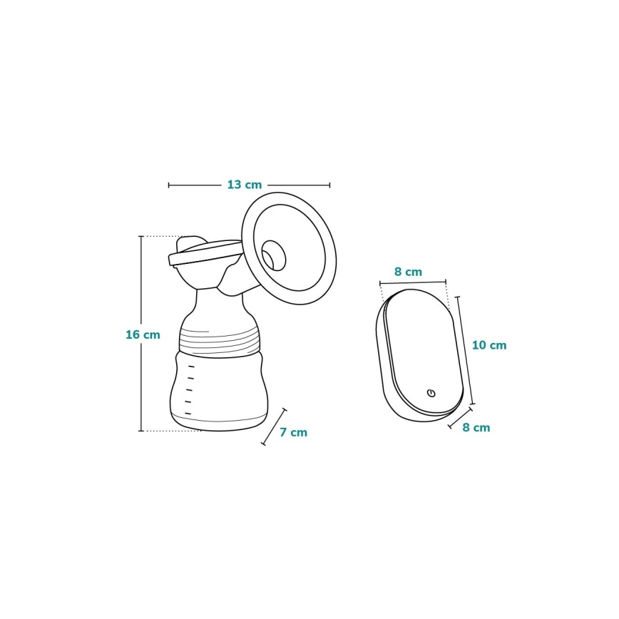 Lionelo - Sähköinen ladattava rintapumppu FIDI GO 5V 1200 mAh 150ml