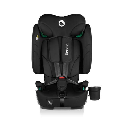 Lionelo - Taitettava lasten turvaistuin NELLY i-Size 76-150 cm Musta Carbon