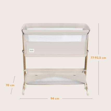 Lionelo - THOMI PLUS 5-in-1 muunneltava vauvan pinnasänky, beige hiekka