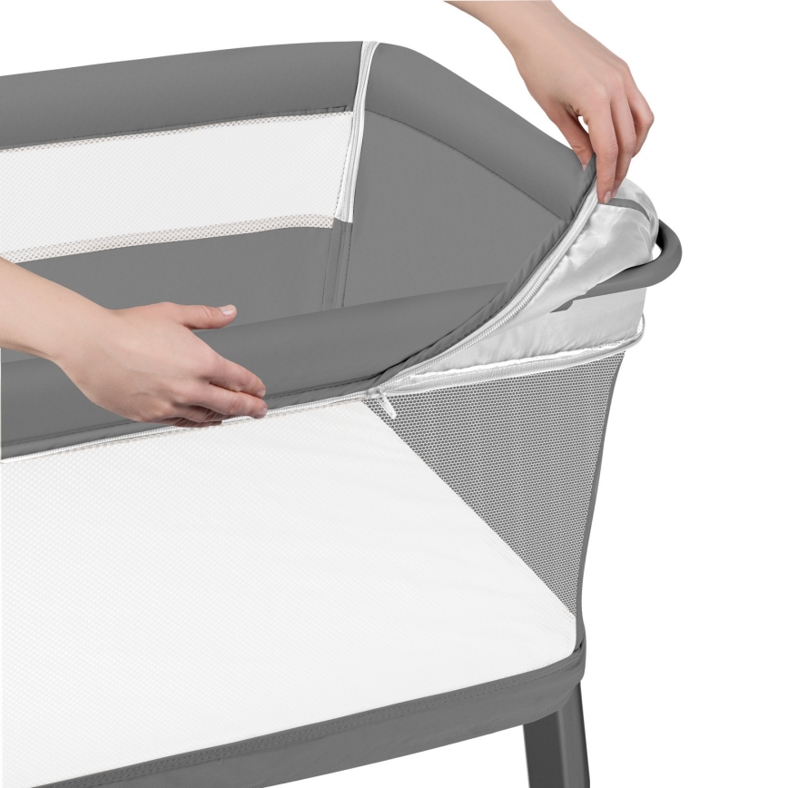 Lionelo - THOMI PLUS 5-in-1 vauvan pinnasänky harmaa Concrete