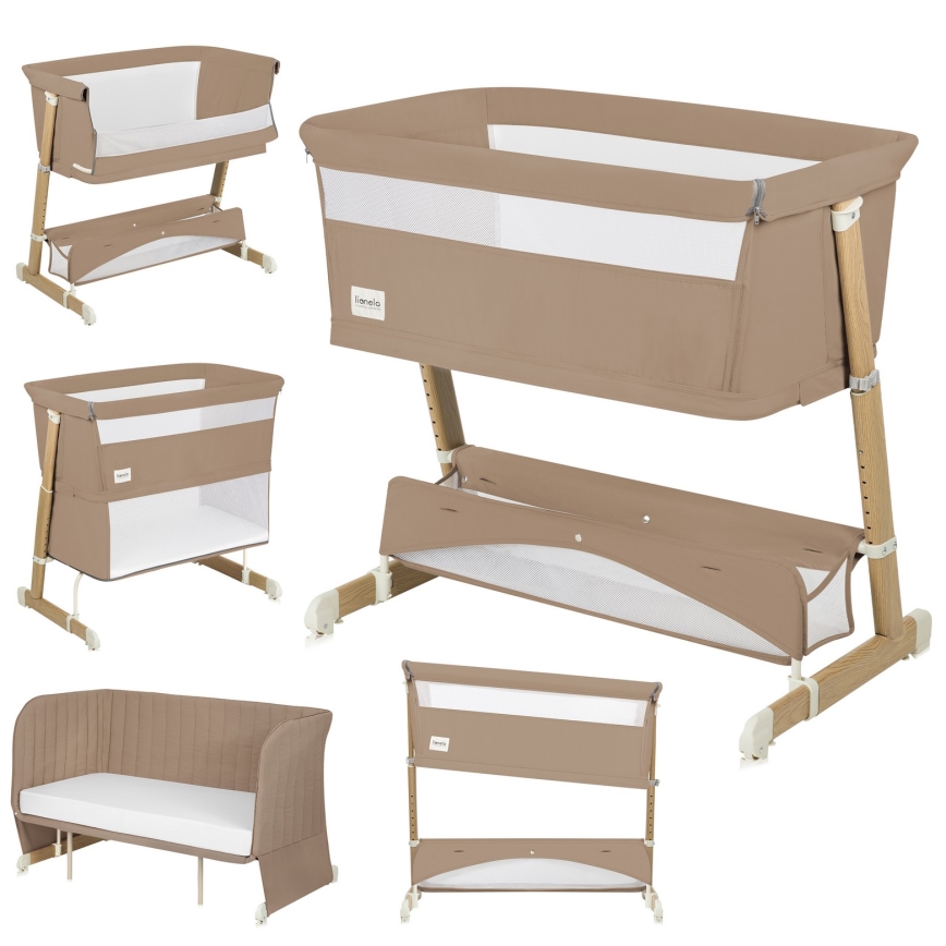 Lionelo - THOMI PLUS 5-in-1 vauvansänky, beige karamelli
