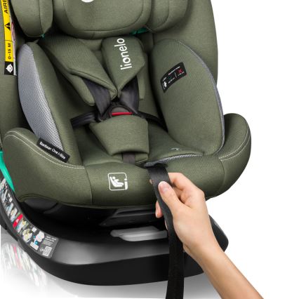 Lionelo - Käännettävä turvaistuin jalustalla BASTIAAN ONE i-Size 40-150 cm oliivinvihreä
