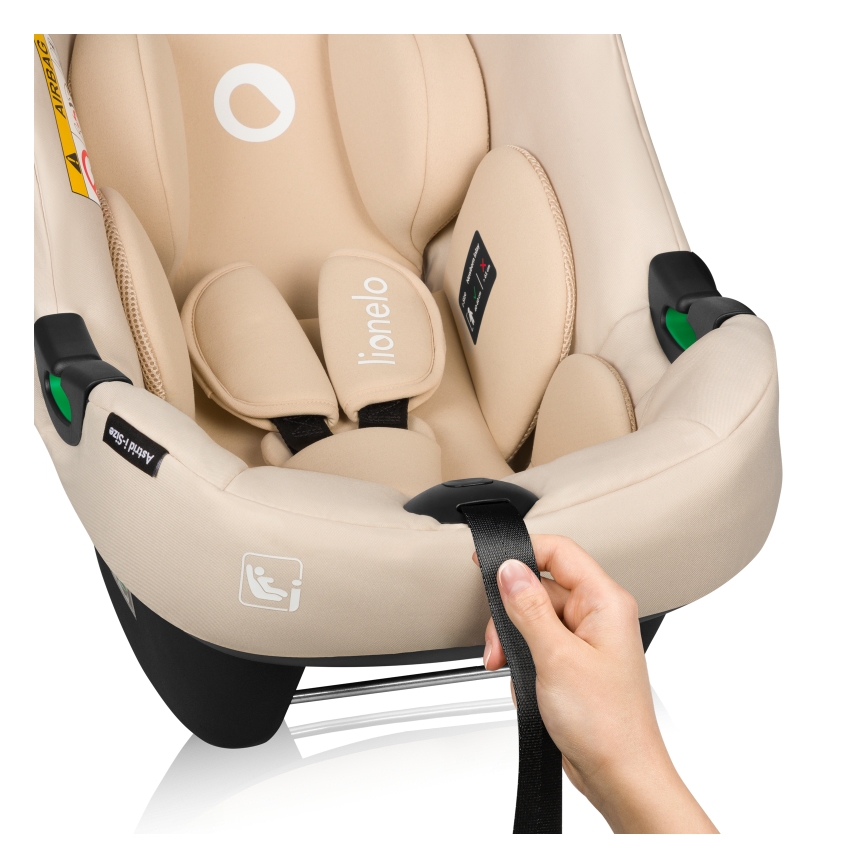 Lionelo - Turvaistuin kääntyvällä pohjalla ASTRID SET i-Size 40-87 cm beige hiekka
