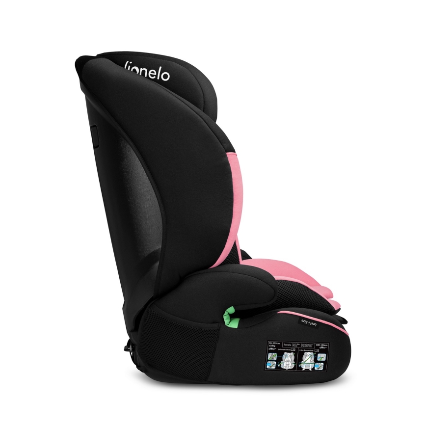 Lionelo - Turvaistuin LEVI i-Size 76-150 cm Pink Baby
