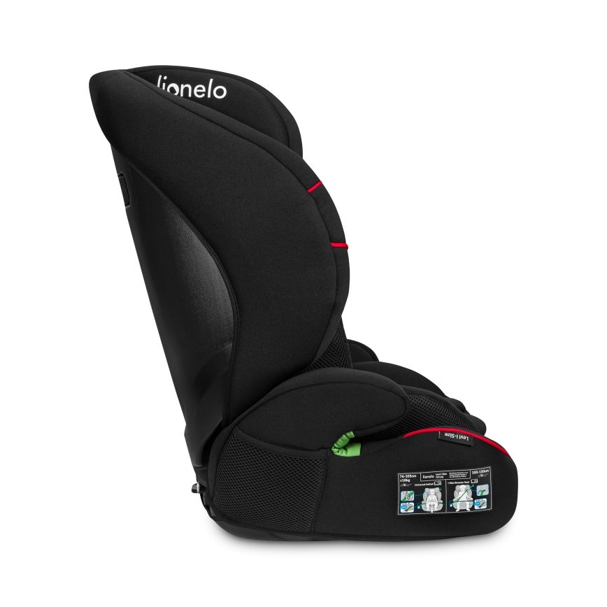 Lionelo - Turvaistuin LEVI i-Size 76-150 cm Sporttinen musta