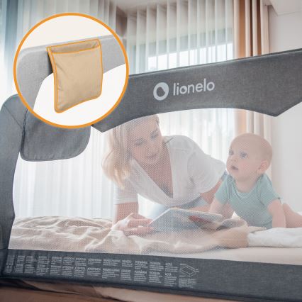 Lionelo - Turvakaide sängylle HANNA Meleerattu harmaa