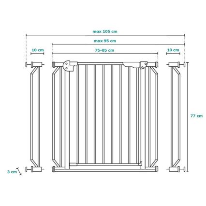 Lionelo - Turvamuuri TRUUS SLIM LED harmaa