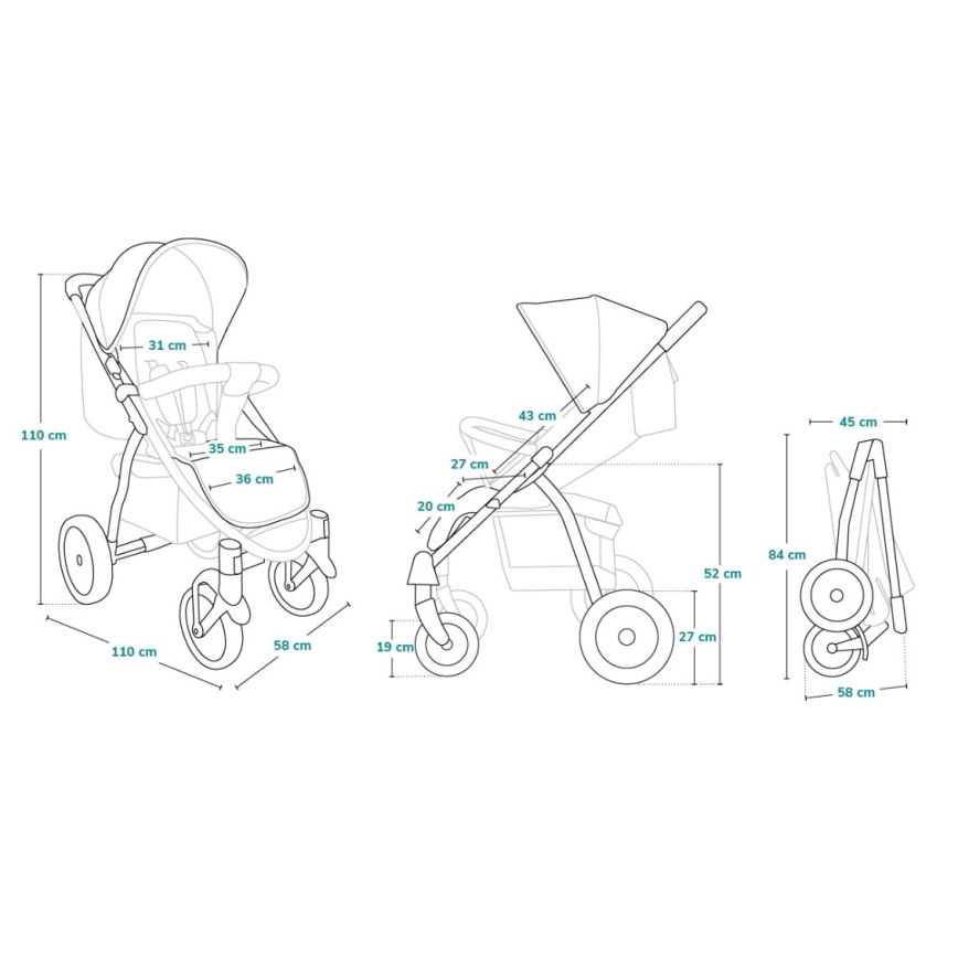 Lionelo - Urheilurattaat ANNET PLUS Concrete