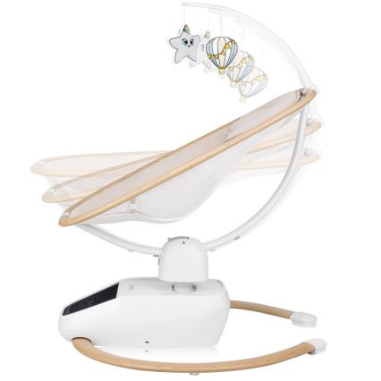 Lionelo - Vauvakeinu melodialla OLIVIA Beige Natural + kaukosäädin
