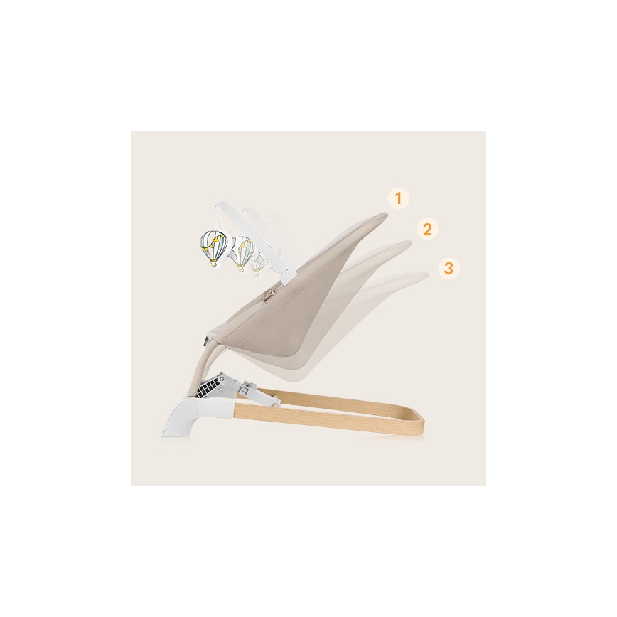 Lionelo - Vauvan keinu LILAC beige