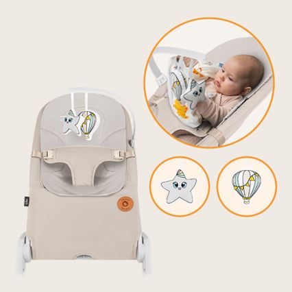 Lionelo - Vauvan keinu LILAC beige