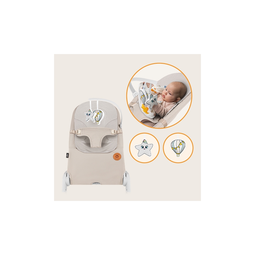 Lionelo - Vauvan keinu LILAC beige