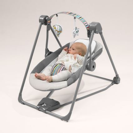 Lionelo - Vauvan keinu OTTO 4xLR14 Cozy Grey