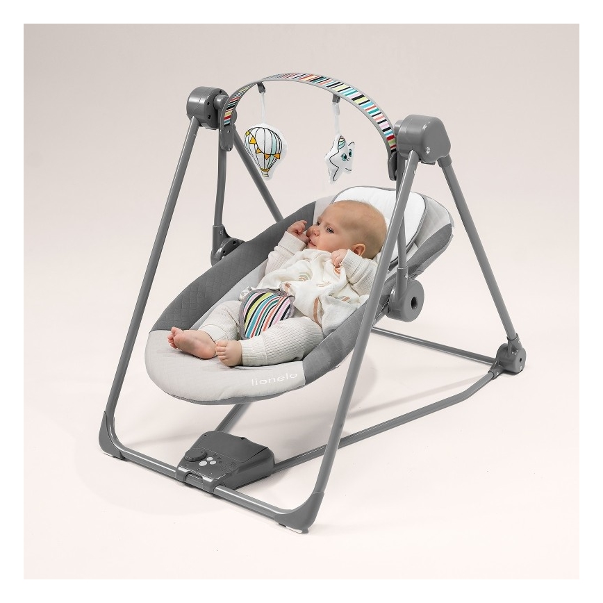 Lionelo - Vauvan keinu OTTO 4xLR14 Cozy Grey