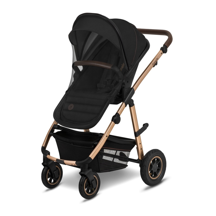 Lionelo - Yhdistelmävaunut 2-in-1 AMBER Black Onyx