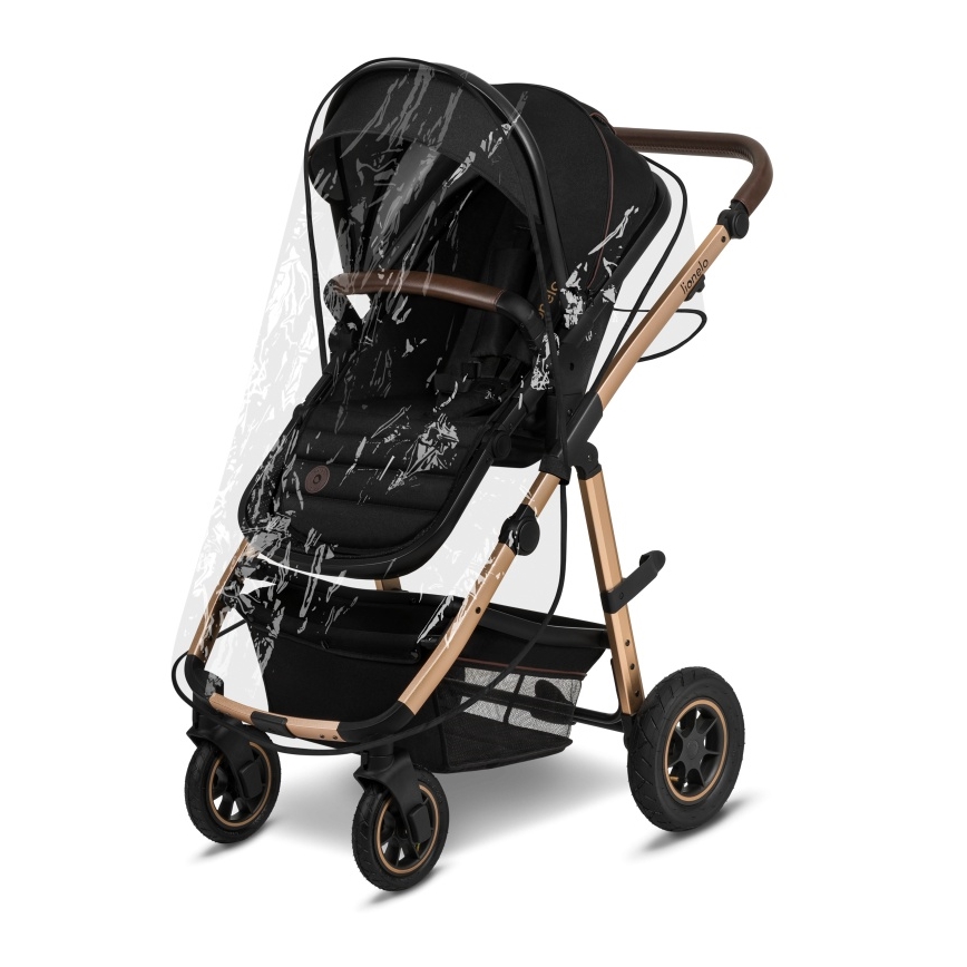 Lionelo - Yhdistelmävaunut 2-in-1 AMBER Black Onyx