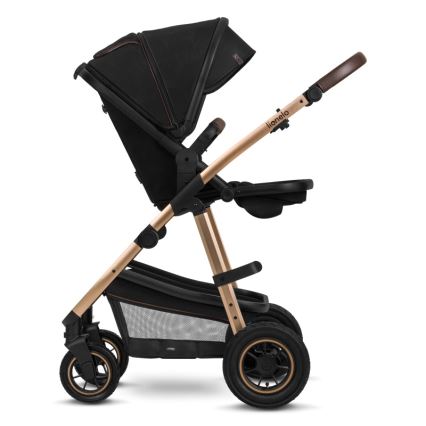 Lionelo - Yhdistelmävaunut 2-in-1 AMBER Black Onyx