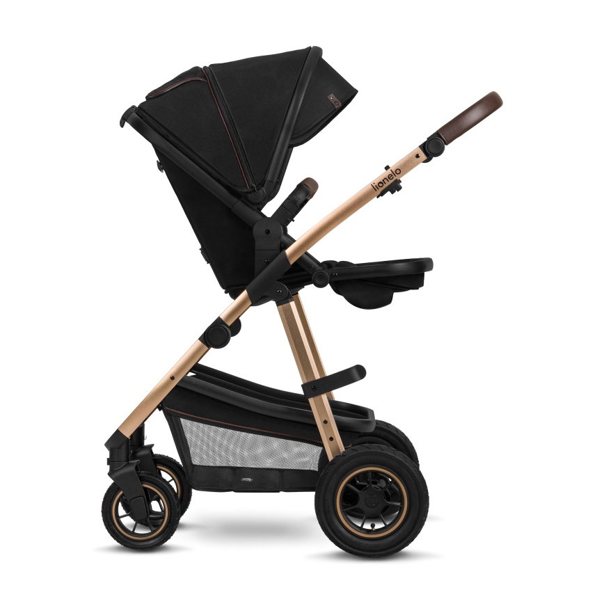 Lionelo - Yhdistelmävaunut 2-in-1 AMBER Black Onyx