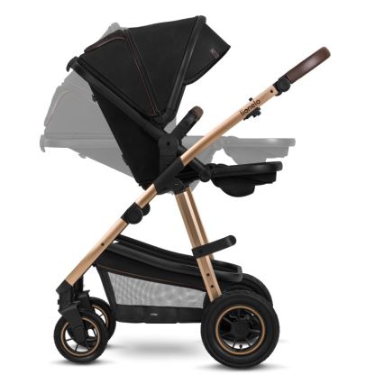 Lionelo - Yhdistelmävaunut 2-in-1 AMBER Black Onyx