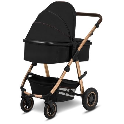 Lionelo - Yhdistelmävaunut 2-in-1 AMBER Black Onyx