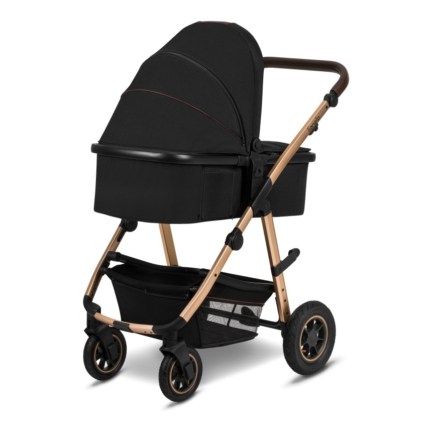 Lionelo - Yhdistelmävaunut 2-in-1 AMBER Black Onyx