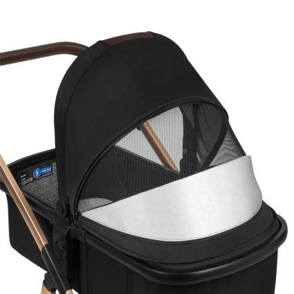 Lionelo - Yhdistelmävaunut 2-in-1 AMBER Black Onyx