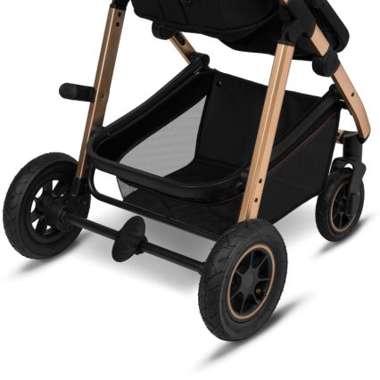 Lionelo - Yhdistelmävaunut 2-in-1 AMBER Black Onyx