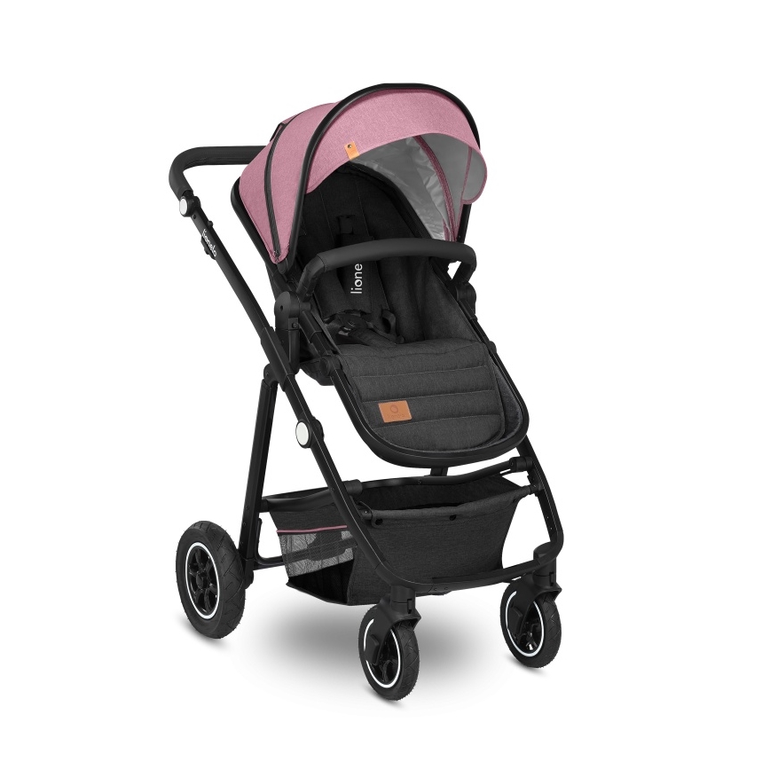 Lionelo - Yhdistelmävaunut 2-in-1 AMBER Pink Rose