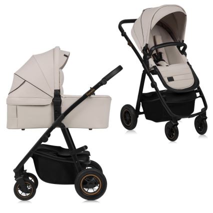 Lionelo - Yhdistelmävaunut 2-in-1 AMBER PLUS Beige Sand