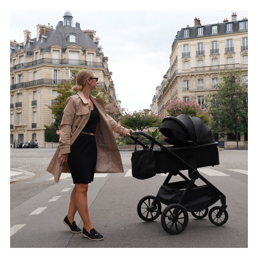 Lionelo - yhdistelmävaunut 2-in-1 LAYLA Black Onyx
