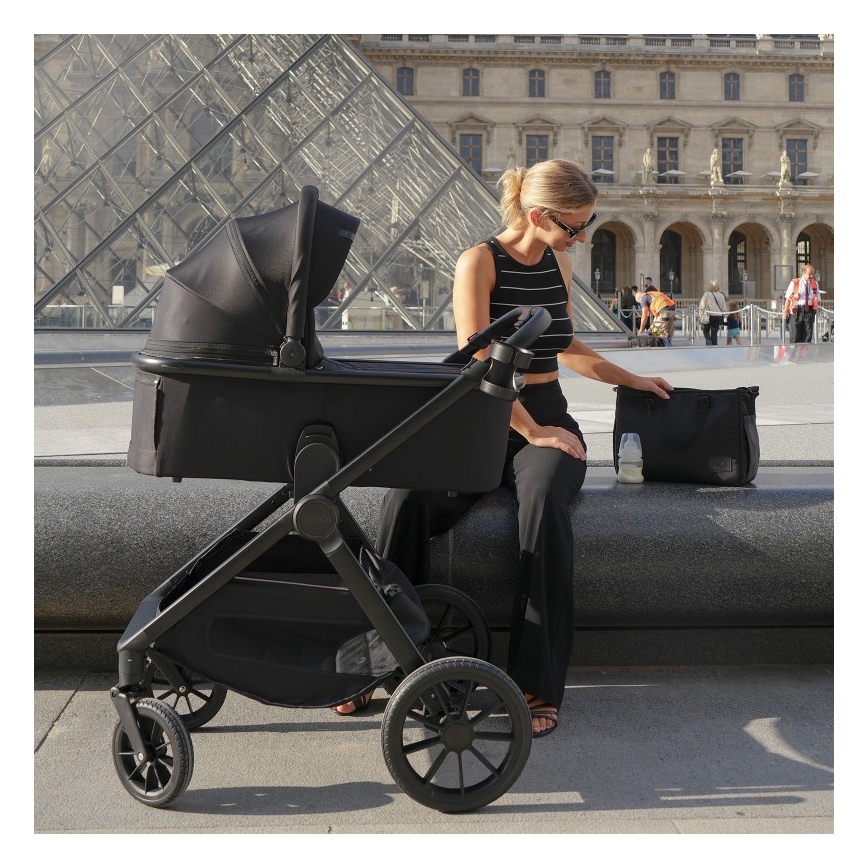 Lionelo - yhdistelmävaunut 2-in-1 LAYLA Black Onyx