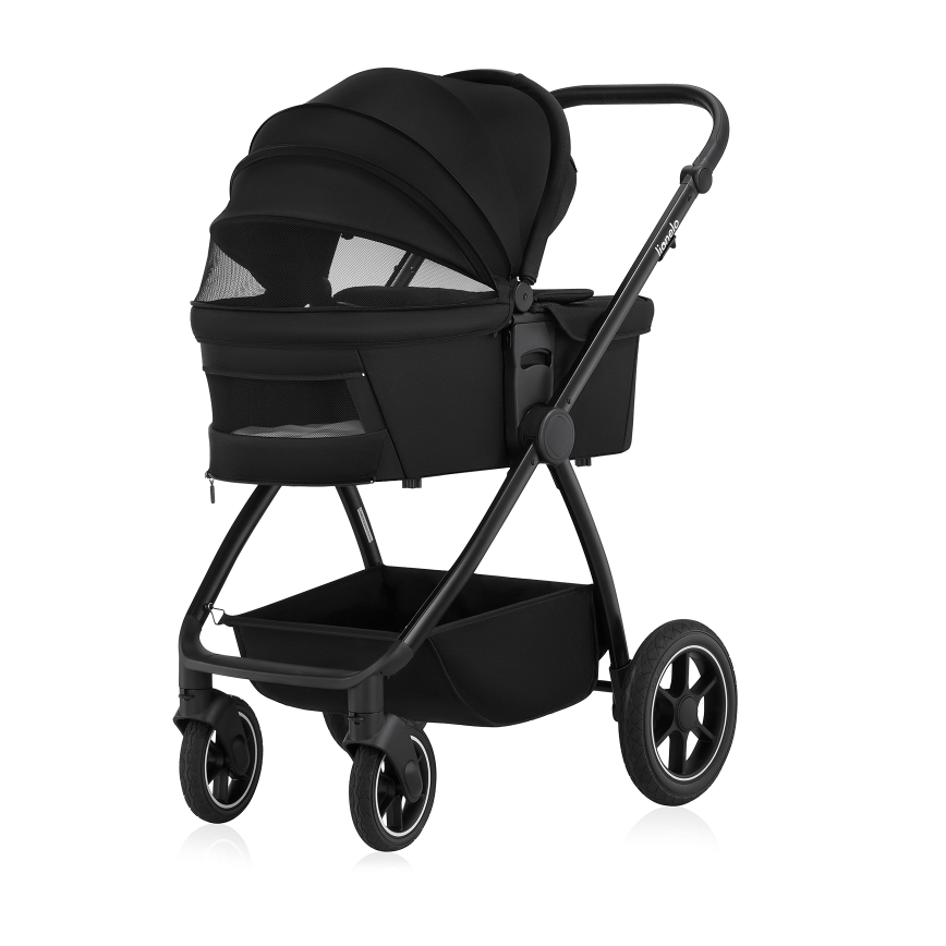 Lionelo - yhdistelmävaunut 2-in-1 MERIL Black Onyx