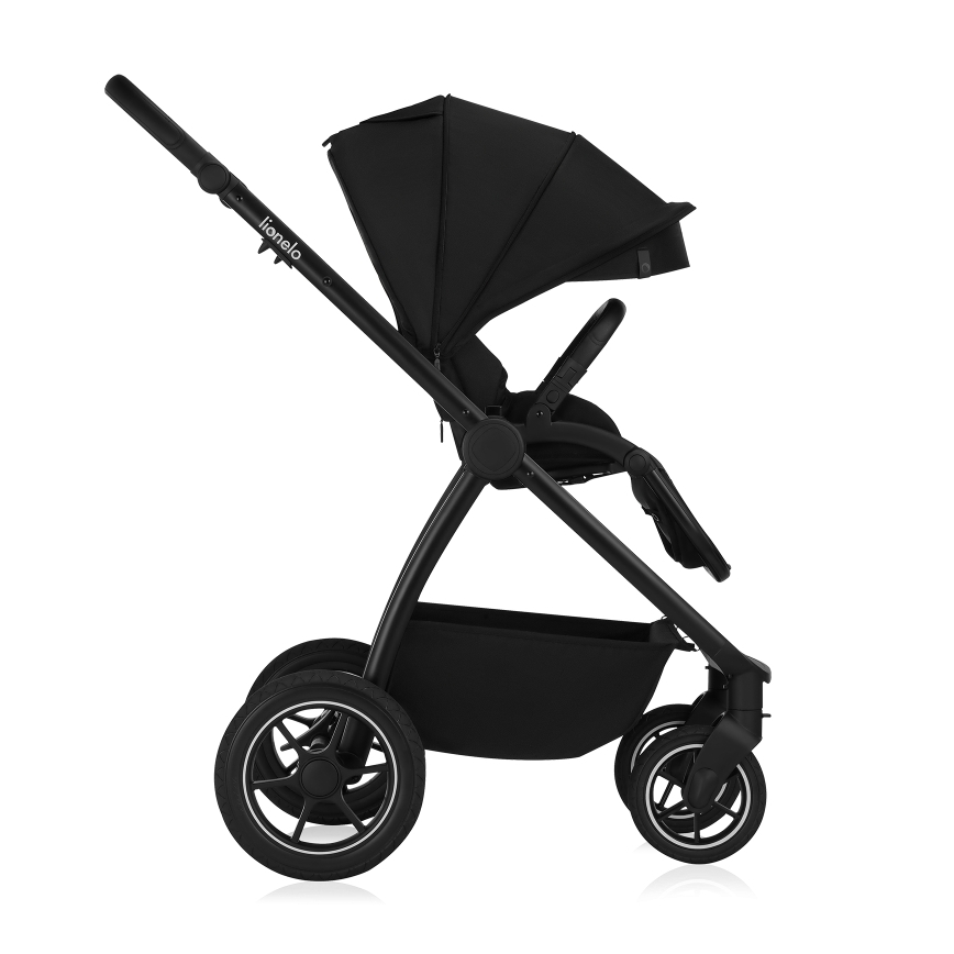 Lionelo - yhdistelmävaunut 2-in-1 MERIL Black Onyx