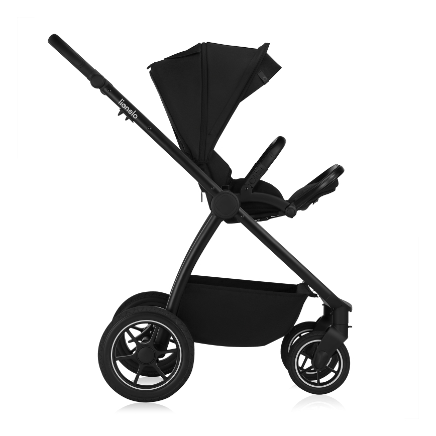 Lionelo - yhdistelmävaunut 2-in-1 MERIL Black Onyx