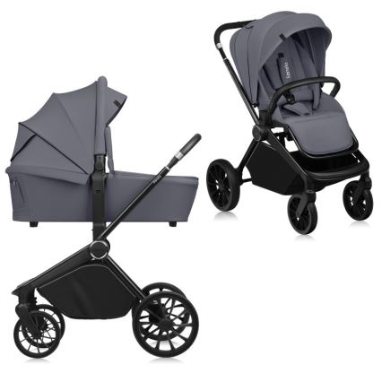 Lionelo - Yhdistelmävaunut 2-in-1 MIKA PLUS Grey Stone