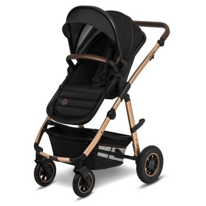 Lionelo - Yhdistelmävaunut 3-in-1 AMBER Black Onyx