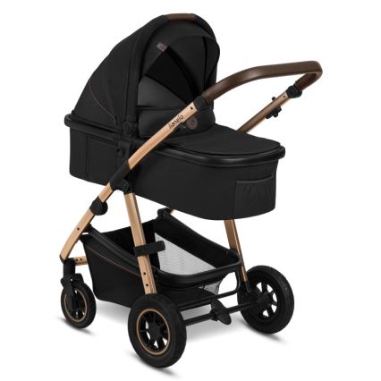 Lionelo - Yhdistelmävaunut 3-in-1 AMBER Black Onyx