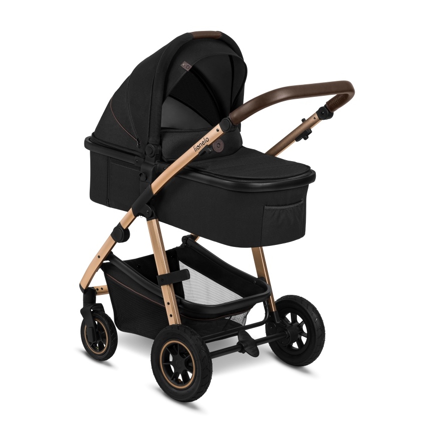 Lionelo - Yhdistelmävaunut 3-in-1 AMBER Black Onyx