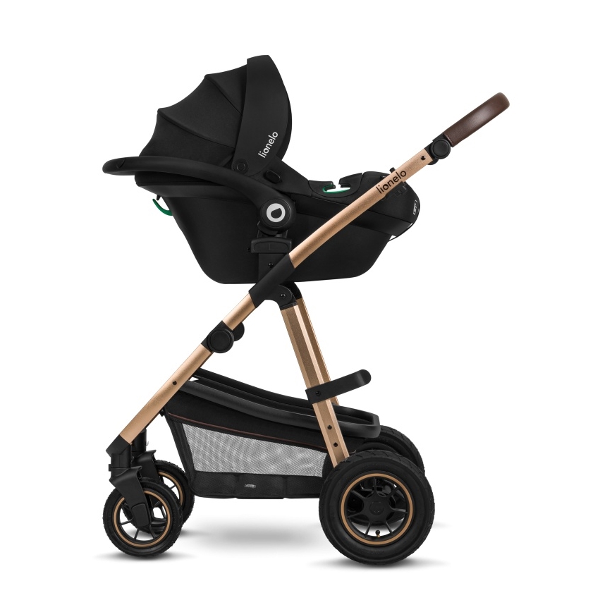 Lionelo - Yhdistelmävaunut 3-in-1 AMBER Black Onyx