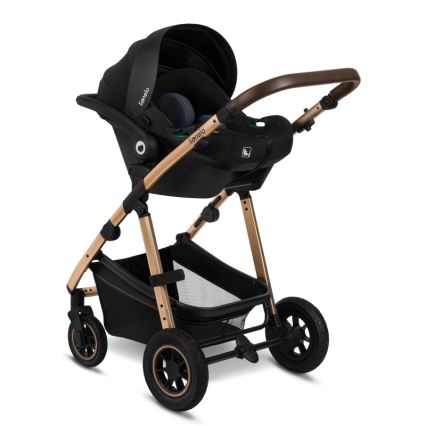 Lionelo - Yhdistelmävaunut 3-in-1 AMBER Black Onyx