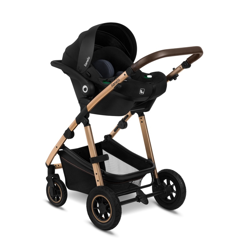 Lionelo - Yhdistelmävaunut 3-in-1 AMBER Black Onyx