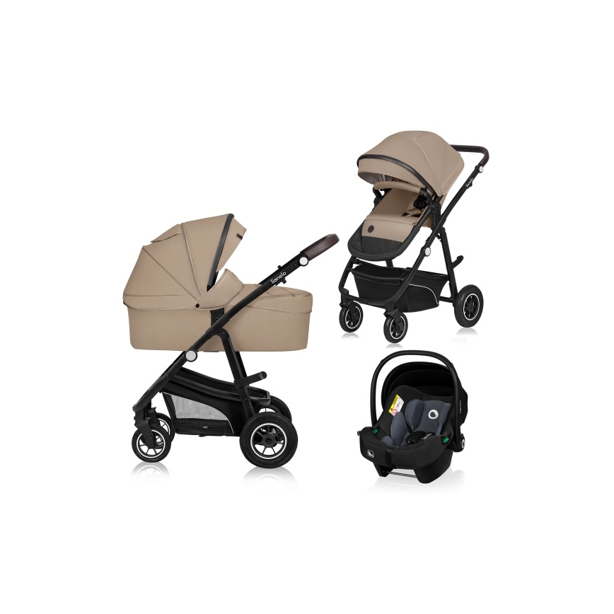 Lionelo - Yhdistelmävaunut 3-in-1 BIANKA beige hiekka