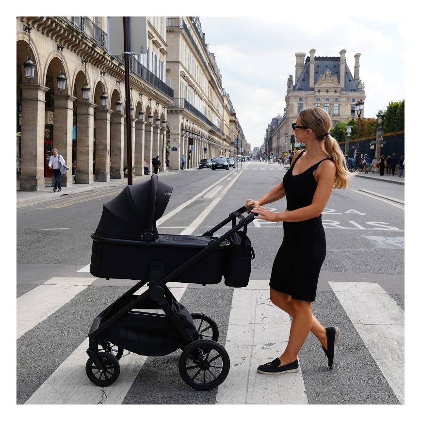 Lionelo - yhdistelmävaunut 3-in-1 LAYLA Black Onyx