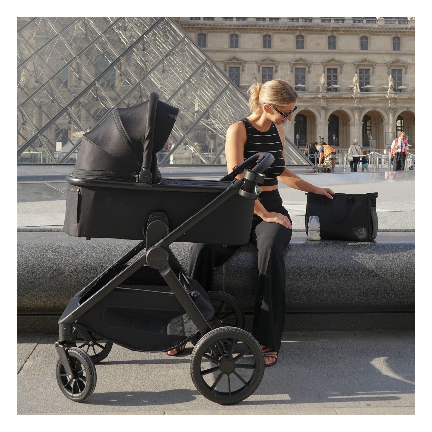 Lionelo - yhdistelmävaunut 3-in-1 LAYLA Black Onyx