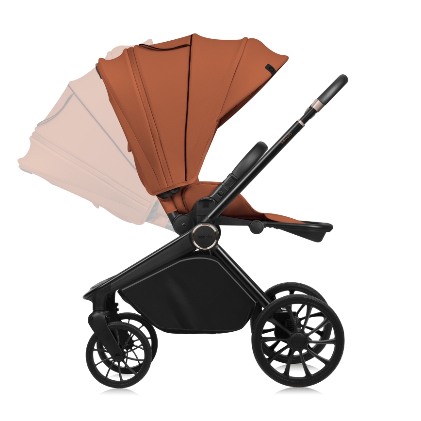 Lionelo - yhdistelmävaunut 3-in-1 MIKA PLUS Brown Rust